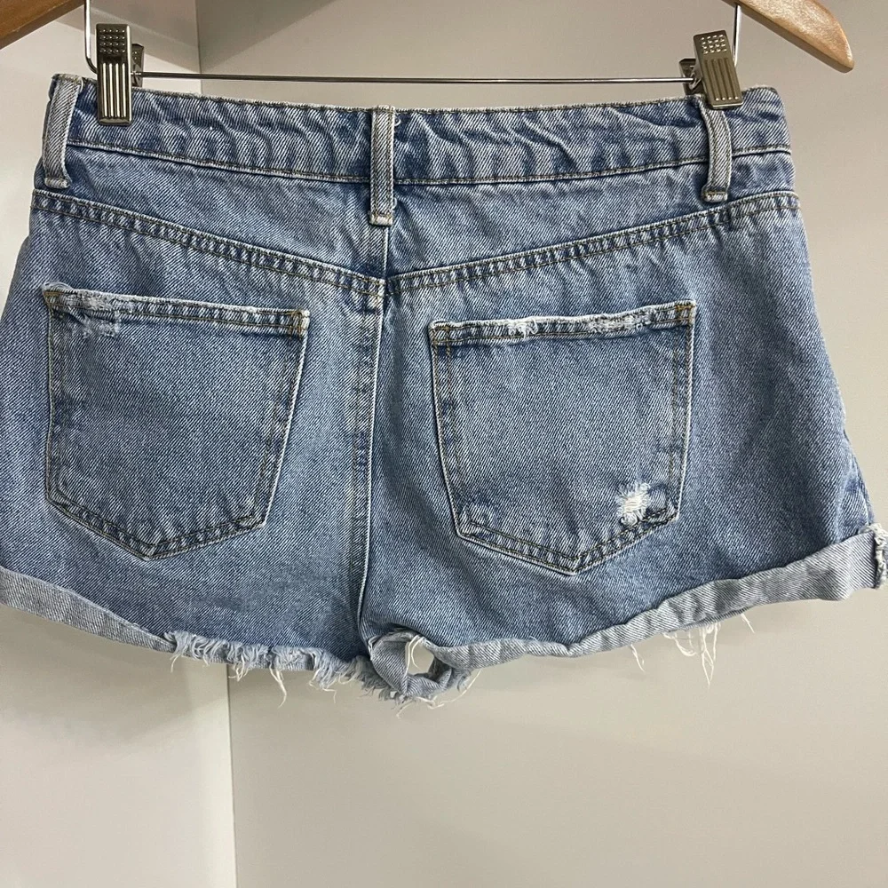 Forever 21 Blue Distressed Jean‎ Shorts
